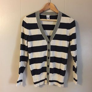 GAP Navy Stripe Cardigan